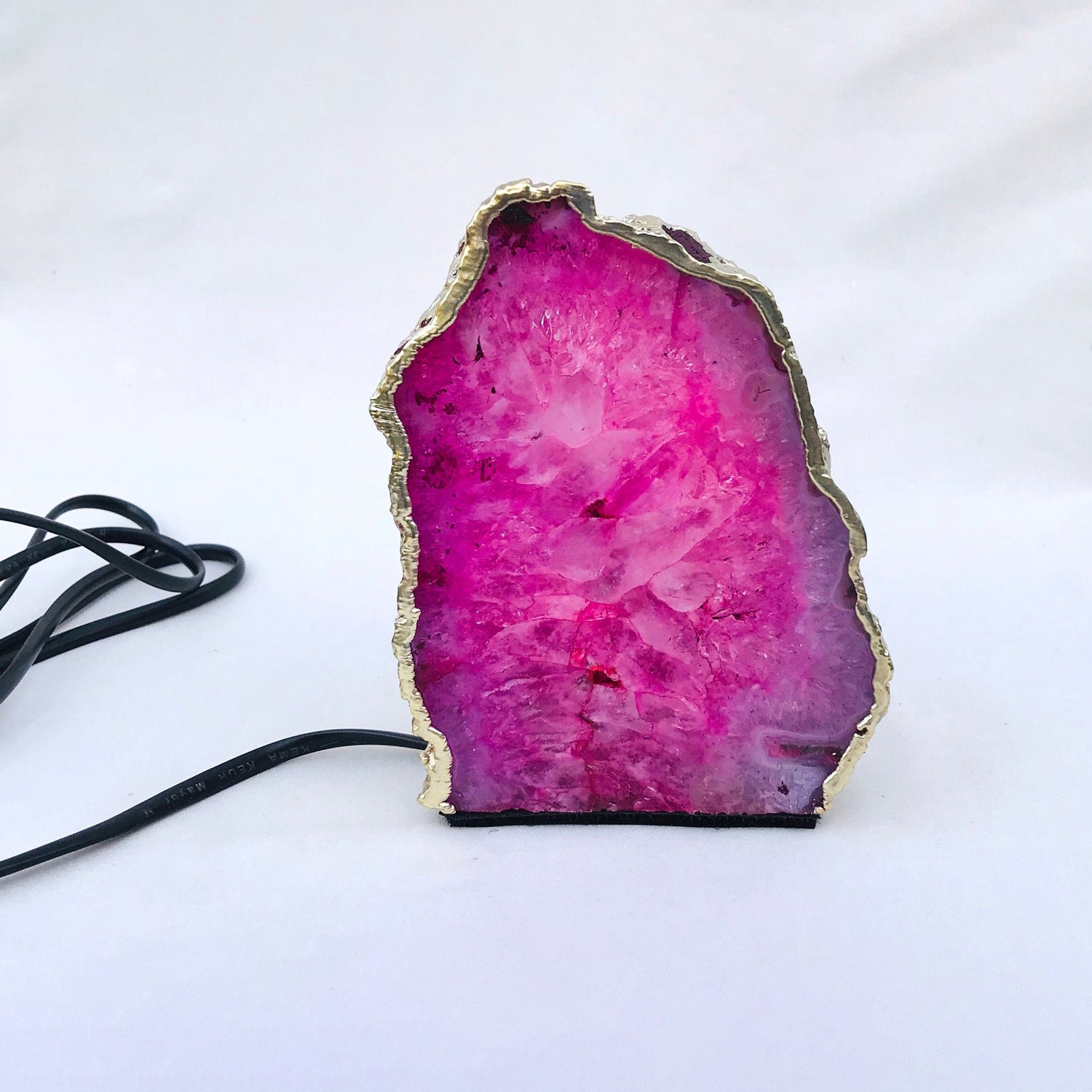 Pink Agate/Gemstone/Lamp/Desk/Night Light-0