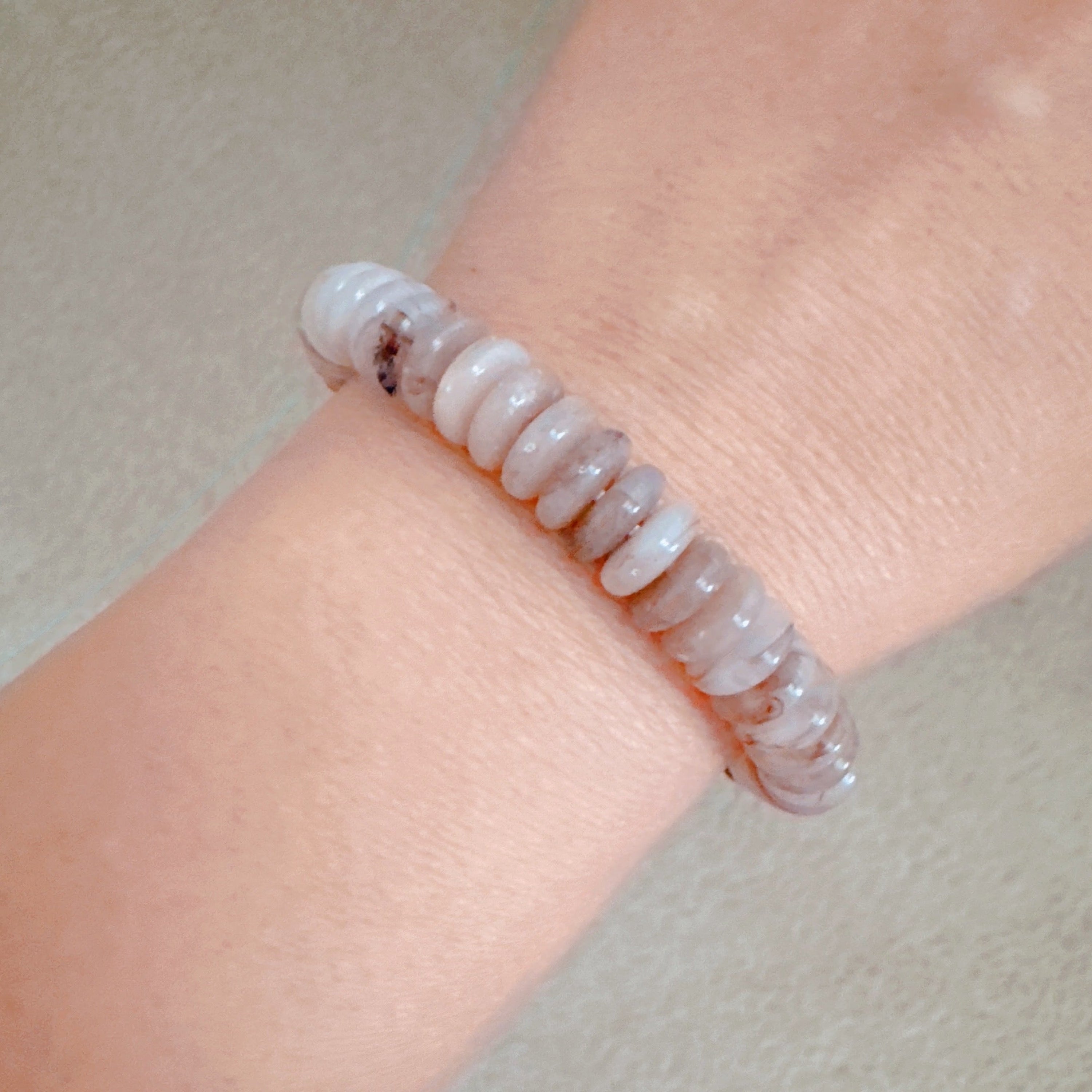 Blush & Earthy Canyon Natural Stone Stretch Bracelet-2