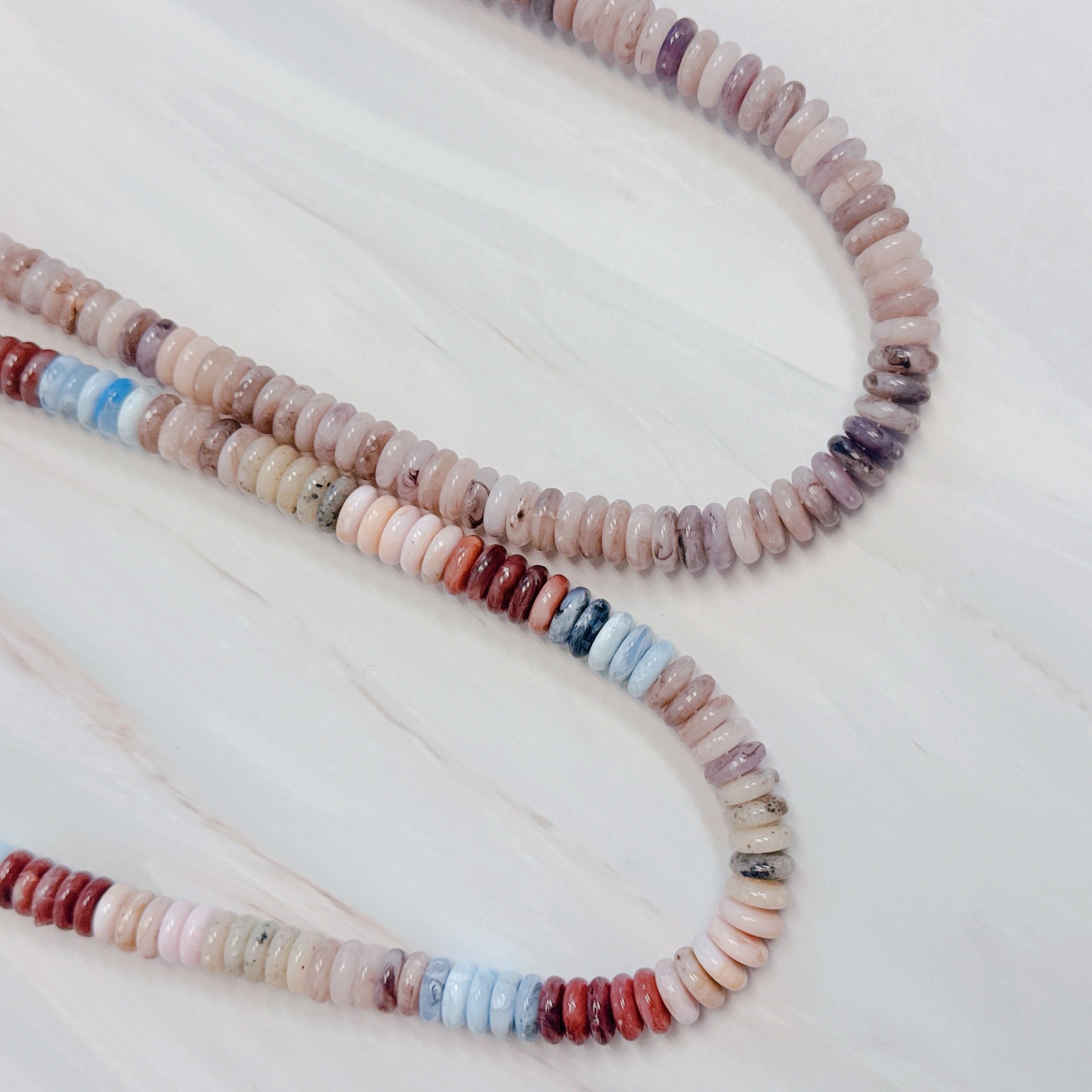Blush & Earthy Canyon Natural Stone Beaded Necklace-0