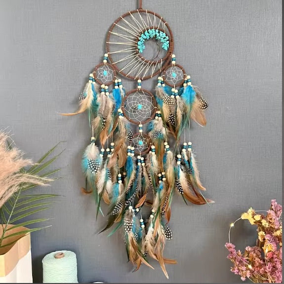 Dream Catcher Vintage Rüzgar Ahenge Asılı Süsleme Ev Dekor Hint Doğal Taş Hayat Ağacı Duvar Dekor