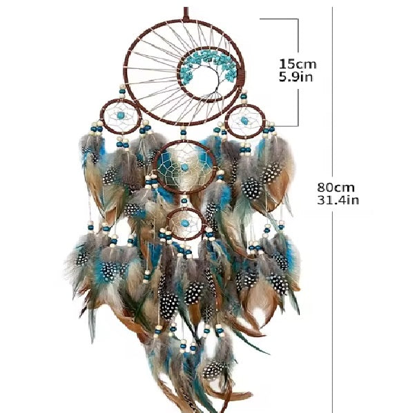 Dream Catcher Vintage Rüzgar Ahenge Asılı Süsleme Ev Dekor Hint Doğal Taş Hayat Ağacı Duvar Dekor