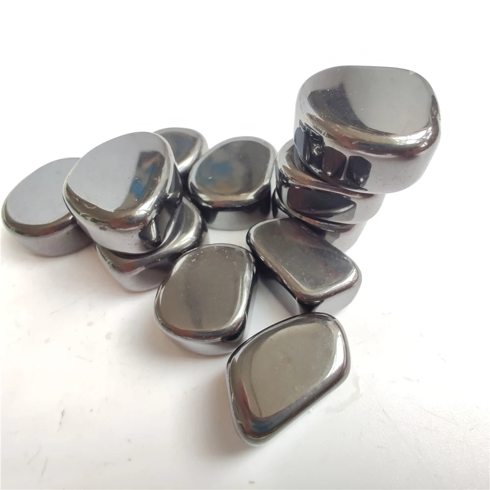 Doğal Dekor Hematit Taşı Cilalı Takı Yapımı Aksesuarları - Doğal Kuvars Kristalleri