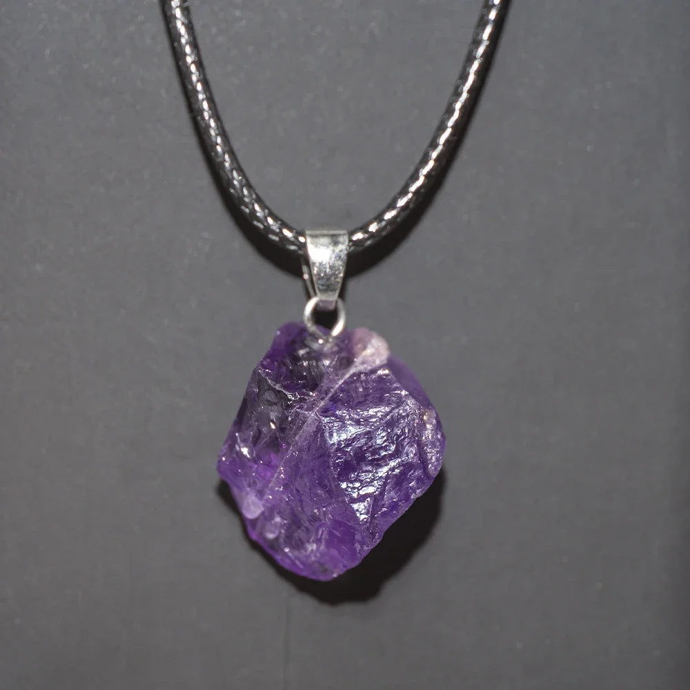 Natural Amethysts Flower Necklace Reiki Healing Stone