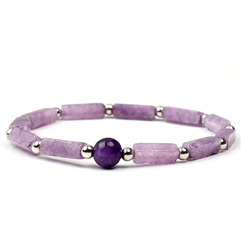Natural Amethyst Body-purify Slimming Energy Bracelets for Fatigue Relief Healing Yoga