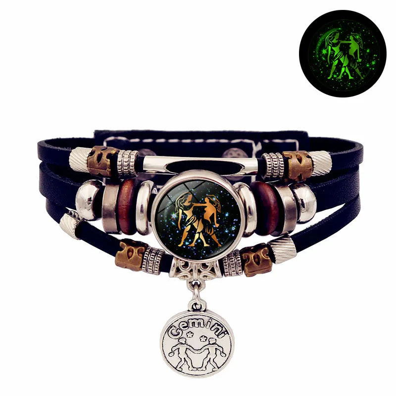 Luminous 12 Constellation Vintage Bracelet