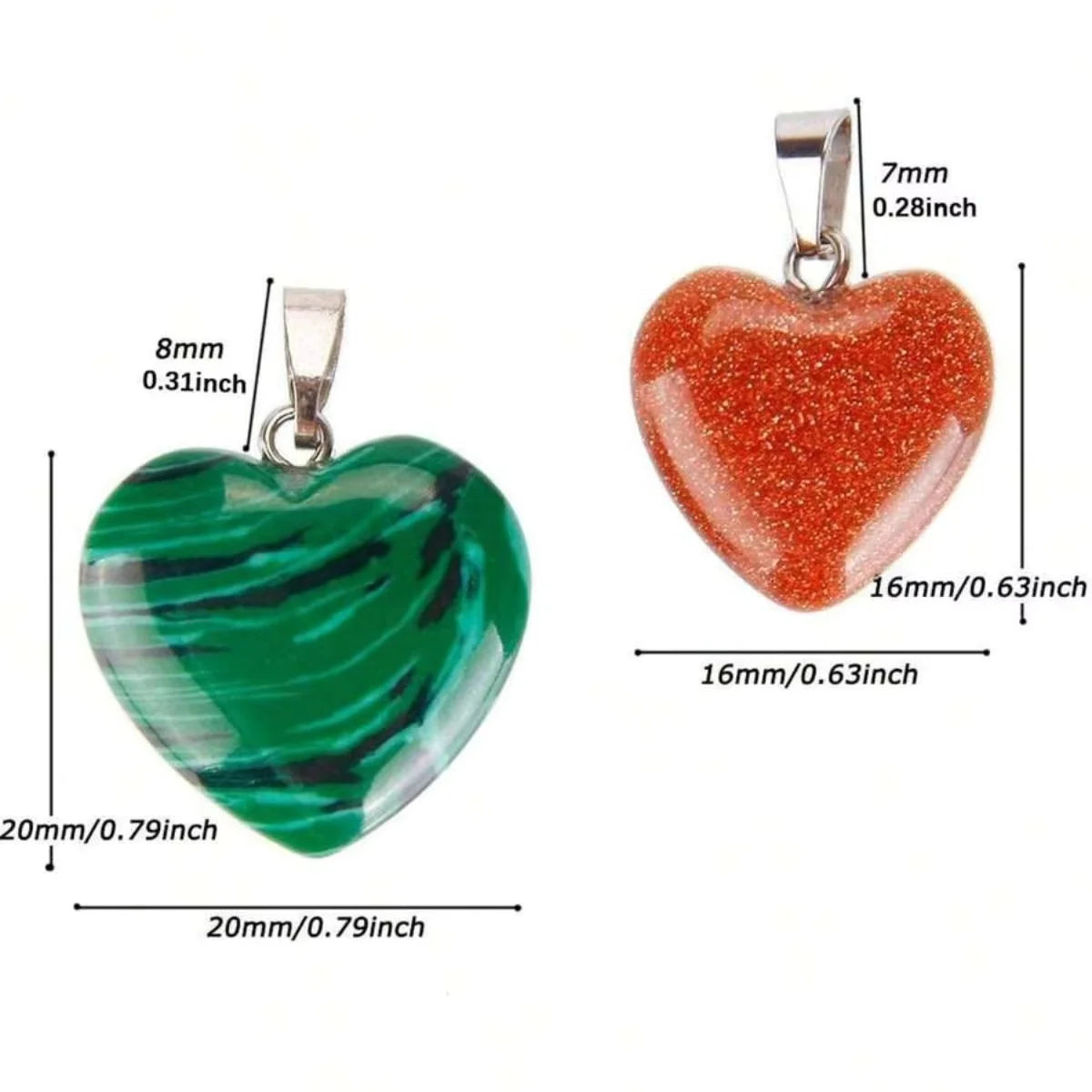 10 parça Doğal Çakra Kristali Kolye Uçları