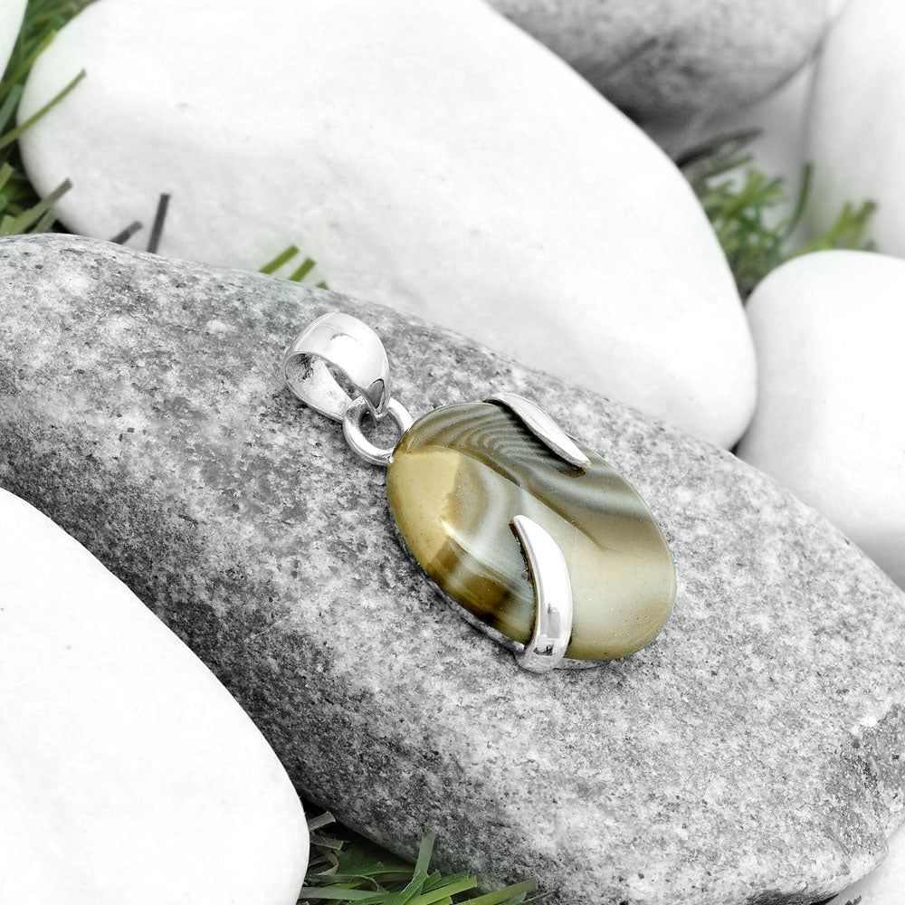 Natural Flint Stone Pendant P-1560 SDP123839-1