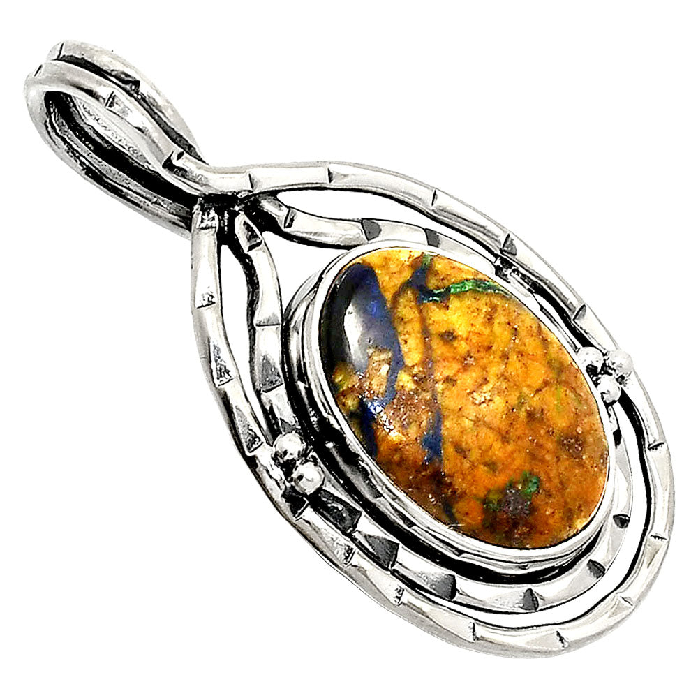 Natural Cyber Web Chrysocolla Stone Pendant P-1410 SDP151091-1