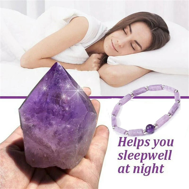 Natural Amethyst Body-purify Slimming Energy Bracelets for Fatigue Relief Healing Yoga