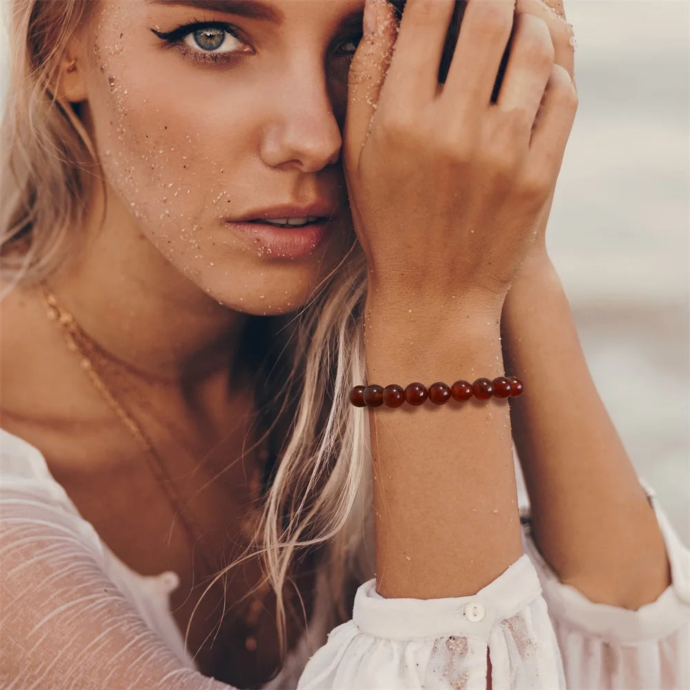 Adjustable Healing Amethysts Bracelets Stress Relief Anxiety Jewelry