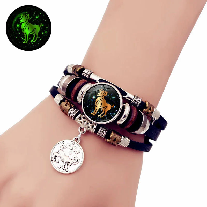 Luminous 12 Constellation Vintage Bracelet