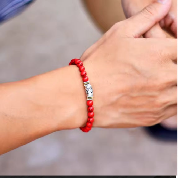 Unisex Sanskrit Yoga Meditasyon boncuklu bilezik