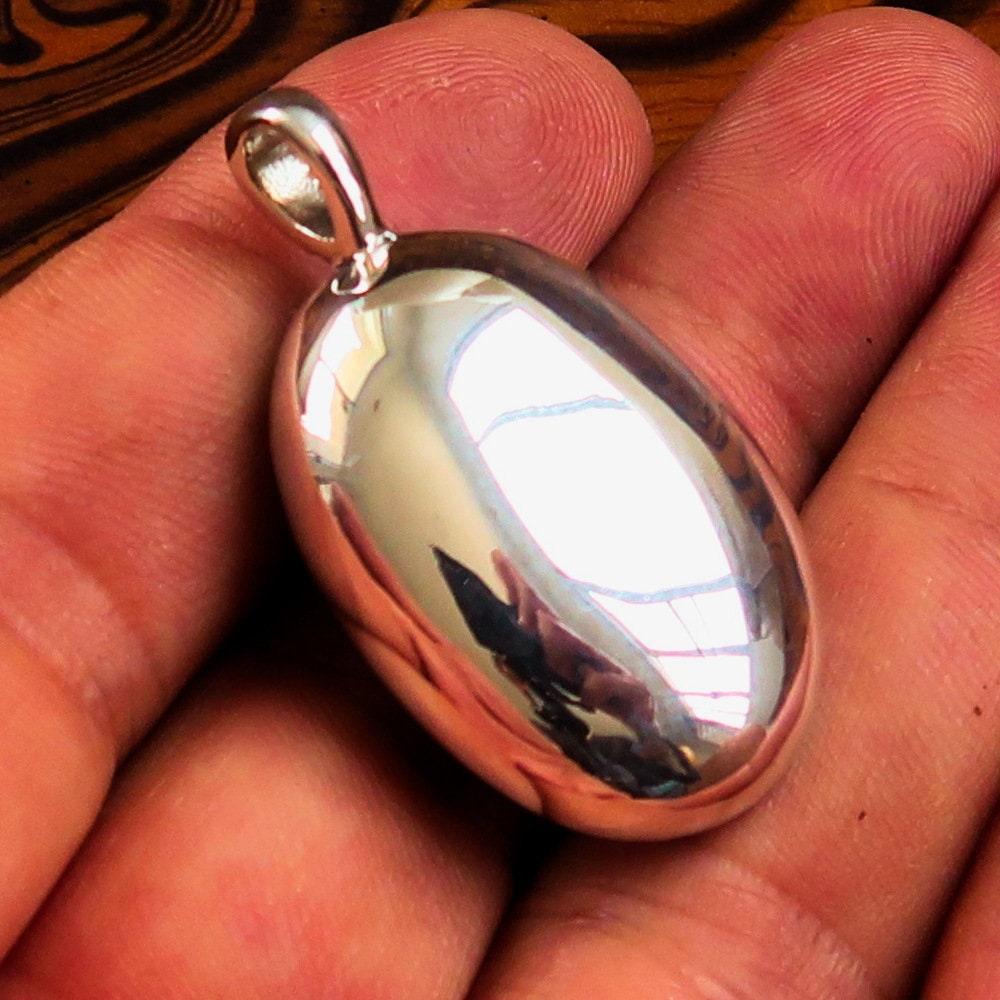 Natural Malachite Necklace, Sterling Silver Pendant, Oval shaped Pendant, green Malachite Cabochon, Minimalist necklace, Malachite Amulet-4