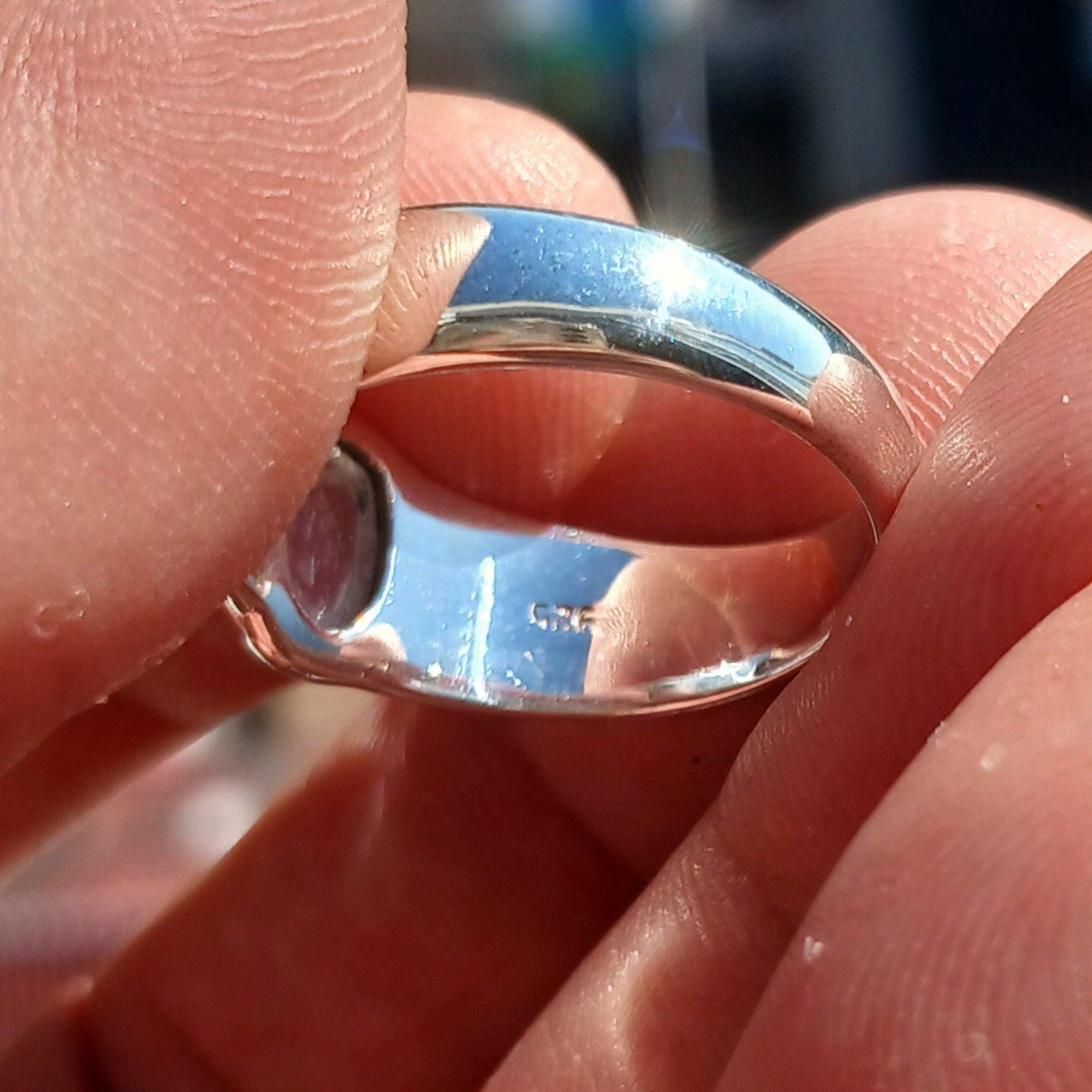 Natural Moonstone Ring, Gemstone Ring, Sterling Silver Ring, Solitaire Ring, oval Ceylon Moonstone, moonstone jewelry, gift for her, Size 9-2