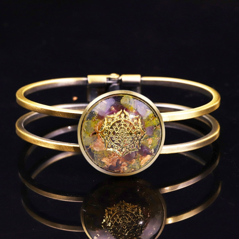 Orgonite Bangle Natural Crystal Chakra Bracelet Reiki Stone For Jewelry Making For Women Charm Jewelry Gifts Couples Bracelets-0