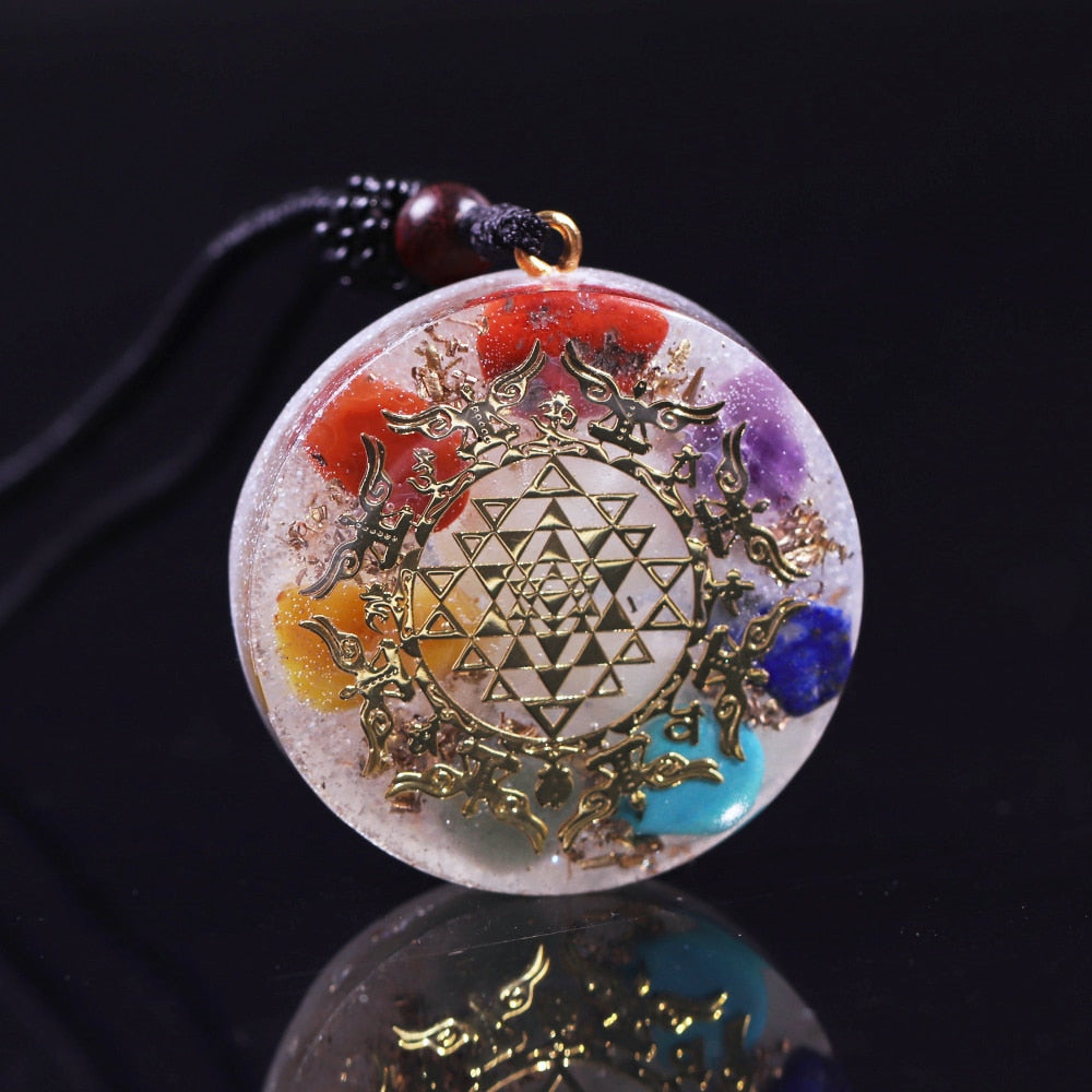 Reiki Orgon Pendant Chakra Natural Crystal Resin Necklace Making For Women Emf Protection Orgone Healing Jewelry-0