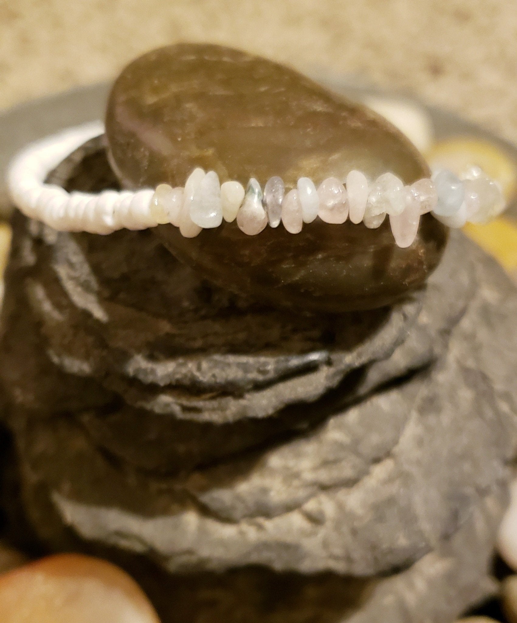 Santai Natural Stone Bracelet - Pink - Morganite-1